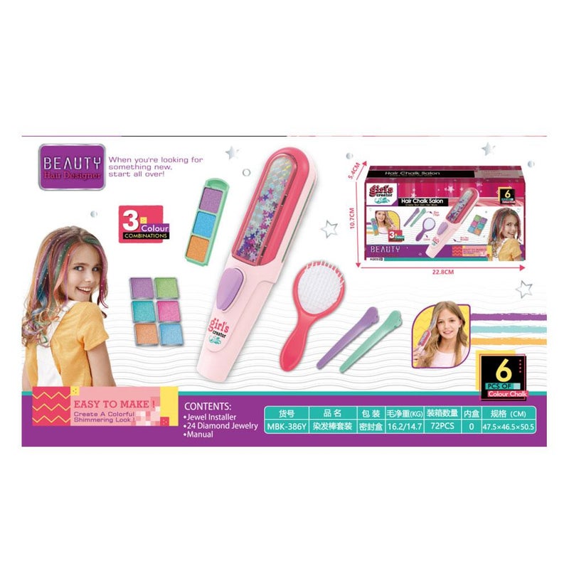 DIY hair dyeing sticks for kids, hair accessories, and Christmas decorations for girls.